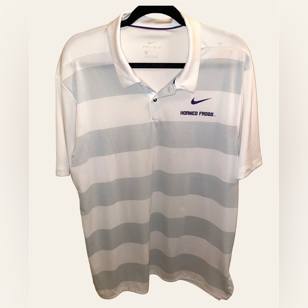 TCU Horned Frogs Nike Dri-Fit Polo Men's XL White